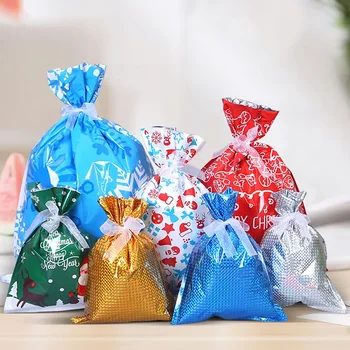 Коледни Подаръчни пакети с Коледа, Украса за бонбони във формата на Снежен човек, опаковъчна хартия, чанта за съхранение на Детски Коледни подаръци, чанти