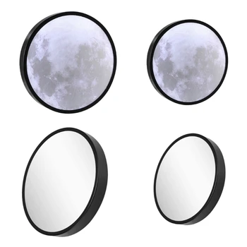 Кръгло огледало във формата на луната с led осветление, стенни огледала за бръснене, тоалетка, баня с тоалетна, спалня N2UB