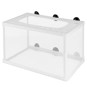 Кутия за развъждане в аквариум-Изолация, кутия за разплод, Инкубационният кутия, Едрогабаритна мрежа за развъдник на Селекционера с вендузата за аквариум