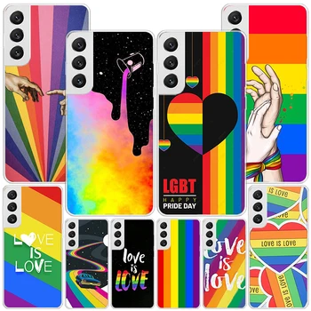 Любовта Е любов на ЛГБТ-Rainbow Калъф Phnoe за Samsung Galaxy S23 Ultra S22 Plus S21 S20 FE S10 S10E Lite S8 S9 + S7 Edge Уникален Калъф