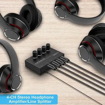Мини-стереоусилитель Ультракомпактный 4-канален усилвател за слушалки и с висока чувствителност, без забавяне Подобрява качеството на звука