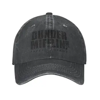 Модерна бейзболна шапка от памук Dunder Mifflin Paper Company, жени, мъже, дишаща, Офис телевизионно шоу, шапка, за баща, за защита от слънцето