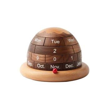 Настолен календар Планета хол, кабинет дървени орнаменти дървен календар офис календар