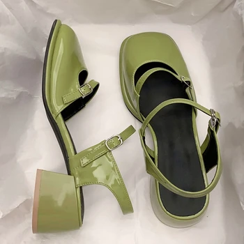 Нескользящие сандали с кръгло бомбе, Дамски ежедневни обувки 2023, Лятна плажна елегантни обувки в корейски стил, дамски дизайнерски обувки