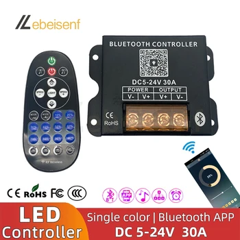 Нов Bluetooth Led Одноцветный Контролер за Постоянен Ток, 5-24 В 30A Постоянно Напрежение PWM Сигнална Лента-Слаби RF 25-Ключ Безжично Дистанционно Управление