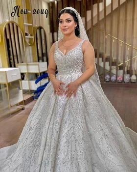 Нов Прием на Сватбени рокли, расшитое мъниста Бална рокля на Принцеса Сватбена рокля за бременни 2023, Vestido De Casamento От висшата мода