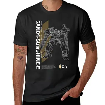 Нова тениска Armored Core 4 - Ga America - Мех - Sunshine-E -Negative, потници в големи размери, спортни ризи, мъжки реколта тениски