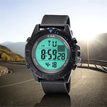 Нови мъжки многофункционални спортни часовници как става това с батерията, модерни висококачествени мъжки 30-метрови водоустойчив електронни часовници на Серията мъжки модели