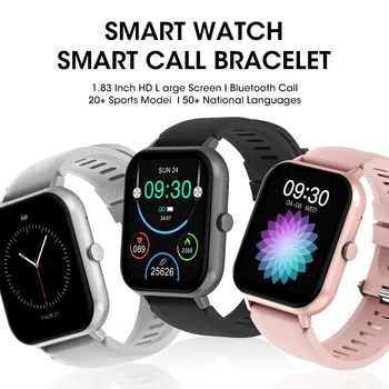 Нови Часове За Xiaomi Huawei Samsung 1,83 См Bluetooth Покана Smartwatch Мъжки Часовник за измерване на кръвно Налягане 2023 Нови Дамски Спортни Смарт Часовник + Кутия
