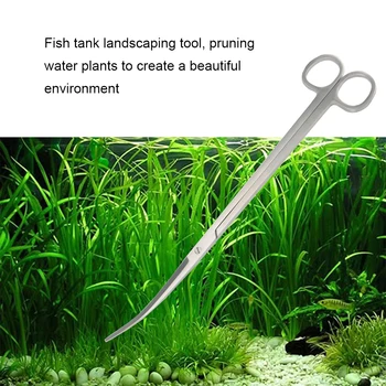 Ножици за водни растения от неръждаема стомана За прецизно подстригване и даване на форма, удобен инструмент за шлайфане на водни растения, определени от 4-те теми