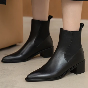 Обикновена къси дамски обувки; колекция 2022 г.; сезон есен-зима; британски стил, с остри пръсти; универсални красивите обувки 