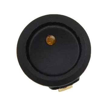 Перекидные ключове Пластмасови черно кръгло перекидное устройство за автомобилни мигащи фарове ходови светлини куполни светлини SPST 2 серпентини Дизайн