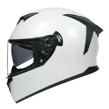 Перлено-бял дълго носене на каска за мотокрос, дишащи мотоциклетни каски, аксесоари за мотоциклети, байкерский каска с пълно лице