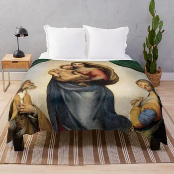 Покривалото на Сикстинската Мадона, модерно покривка за дивана, покривка за дивана