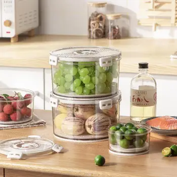 Прозрачна кутия за съхранение на пресни продукти с капак, Удобна кутия за съхранение на плодове и зеленчуци, кутия за bento, кутия за съхранение в хладилник