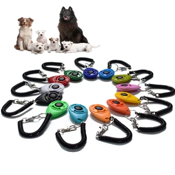 Профилни за дресура на кучета, котка, пластмаса, нови инструменти за дресура на кучета, регулируема каишка за китката, звукова верижка за ключове, аксесоари за кучета