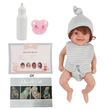 Реалистични кукли за новородено, Новородено дете, силикон, реалистична симулация на цялото тяло, с Малко дете E65D
