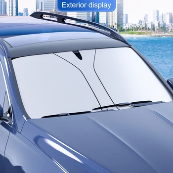 Сгъваема Кола Козирка Анти-Инфрачервен Авто Козирка UV-Отразяващи сенника На Предното Стъкло на превозното средство със Сребърно Покритие за Автомобили Седан и Suv