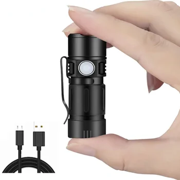 Супер Ярък Преносим Мини-Фенерче LED USB Акумулаторна Джобен Фенер Водоустойчива Лампа За Къмпинг