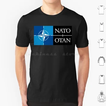 Тениска НАТО Голям Размер от 100% Памук, Военни сили на НАТО, на Военно-въздушните сили на САЩ, Военните Франция