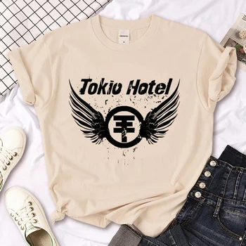 Тениски Tokio Hotel, дамски забавна тениска, дамски дрехи в стил манга