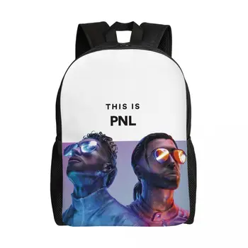 Това е раница за лаптоп PNL за мъже и жени, ежедневна чанта за книги за студенти, чанта за френската рап група