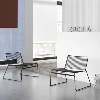 Трапезария стол NordicLuxury Желязо Art в Минималистичен стил, Мебели за отдих с Пропорциите на дивана, Усещане за Сядане на Стол за Открити Тераси