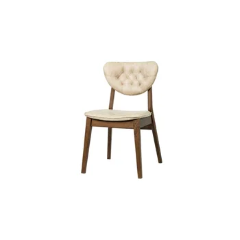 Трапезария стол с тапицерия от изкуствена кожа - Модерна трапезария стол в средата на века - маса за Хранене, стол, ръчна изработка от дърво, КОМПЛЕКТ от 2 стола
