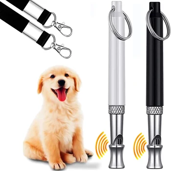 Ултразвукова свирка за кучета от неръждаема стомана, останавливающий лай, висока честота на безшумен свирка за послушание и отзоваване на домашни кучета