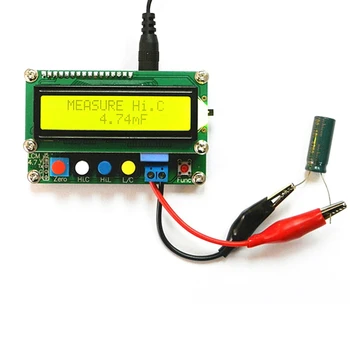 Цифров измерител на кондензатора, Индуктивност, капацитет, L / C, LCD измерител на капацитет, тестер, Мини-USB-интерфейс с USB-кабел