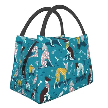 Чанта за обяд с шарени Greyhounds Gogwalk, обичай, за мъже и жени, охлаждане, топло изолиран обяд-бокс за пътуване в офиса