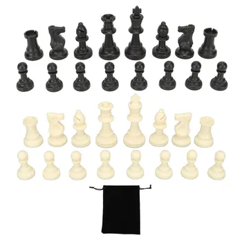 Шахматна фигура от пластмаса полипропилен 32 шахматни фигурки с чанта за съхранение за семейно събиране