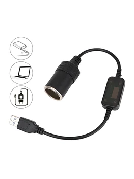 Штекерный жак-USB адаптер от 5 до 12 На Аксесоари за интериора на Колата Зарядно устройство за Кабелна изход Конвертор Адаптер кабел контролер